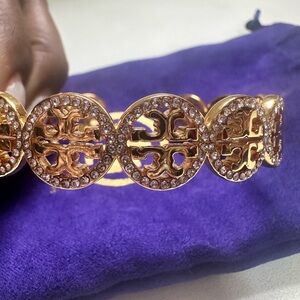 Tory Burch Gold Miller Pave Cuff